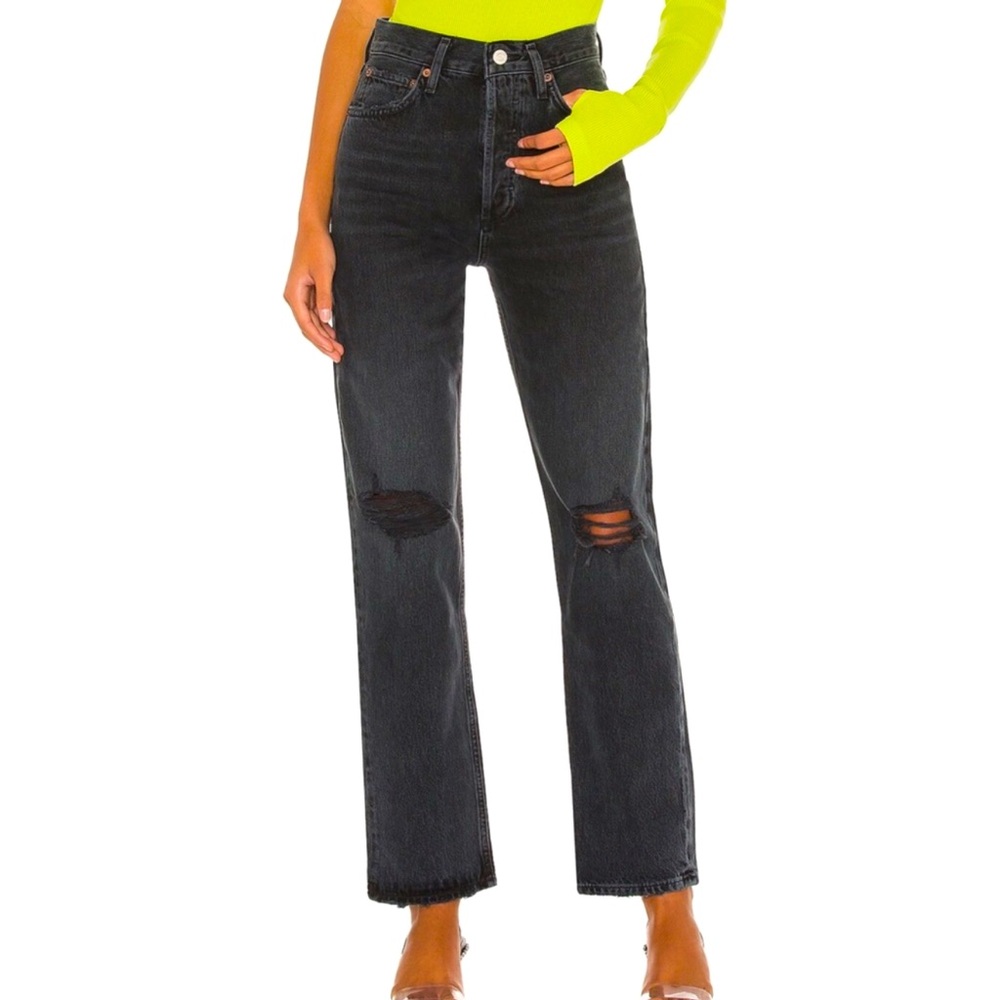 Agolde 90s Pinch Waist in black - Picture 2 of 5